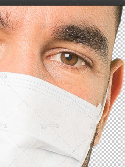 عکس مرد با ماسک و دستکش پزشکی