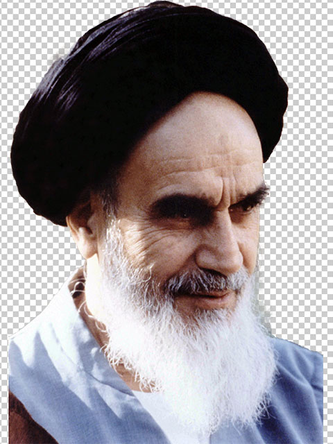 عکس امام خمینی PNG دور بری شده