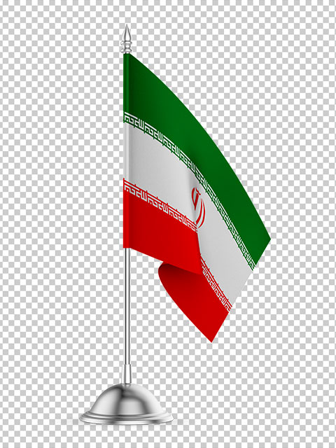 عکس پرچم تشریفاتی پایه دار ایران