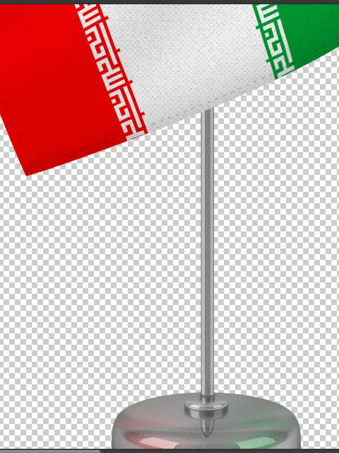 عکس پرچم پایه دار ایران PNG