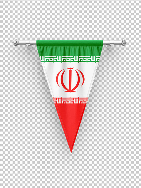 عکس پرچم سه گوش آویز ایران