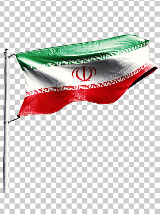 عکس پرچم ایران در باد PNG