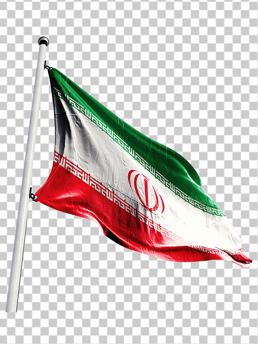 پرچم ایران در باد PNG