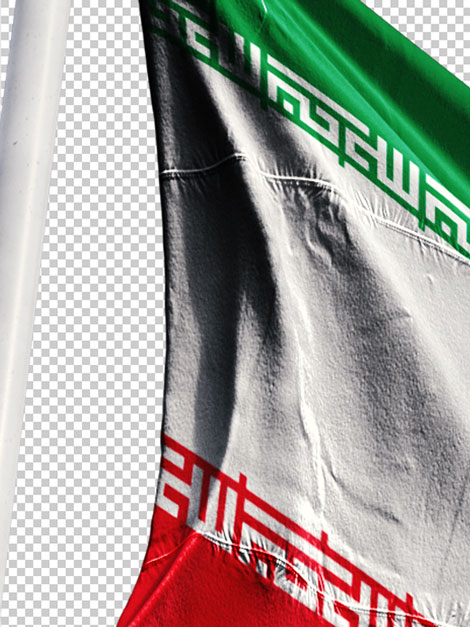 پرچم ایران در باد PNG