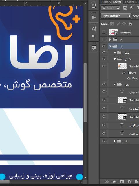 کارت ویزیت متخصص گوش حلق بینی