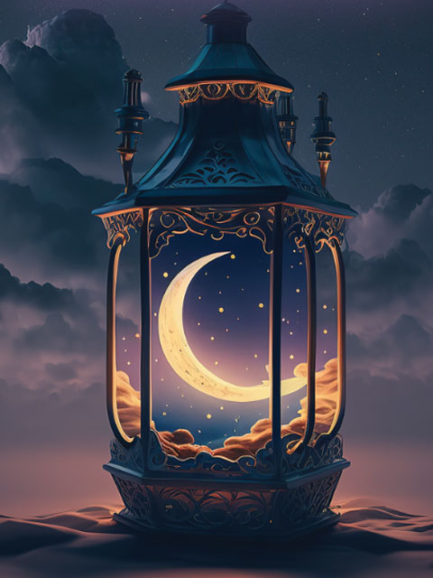 طرح بنر اوقات شرعی رمضان 1404 PSD لایه باز